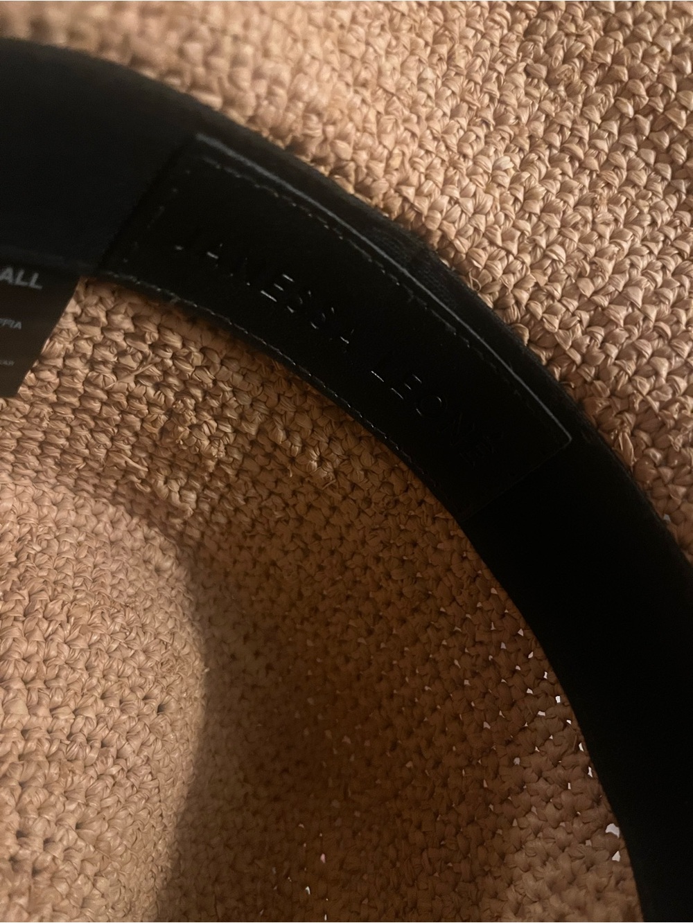 Jessica Leone Wide Brim Straw Sun Hat - Light Brown NWOT - Picture 9 of 10